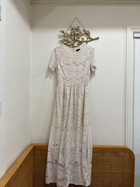 Topshop Cream Maxi Dress
